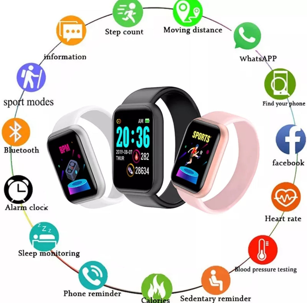 Relógio Inteligente Smart Band Smart Watch D20 Y68 Pulseira